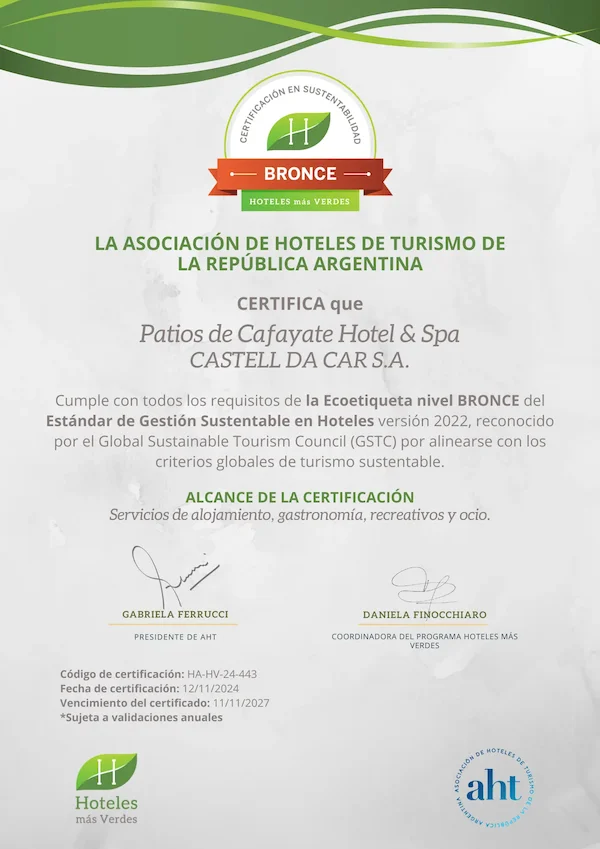 Hoteles Más Verdes Certification